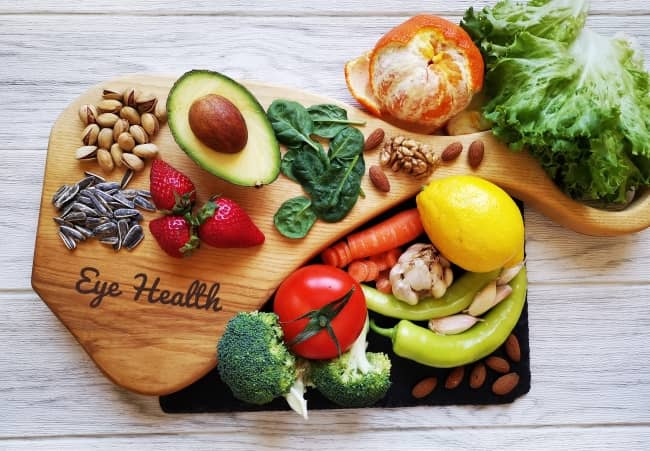 Eat a balanced diet rich in fruits, vegetables, and leafy greens. Foods high in vitamins A, C, and E, as well as minerals like zinc, can contribute to eye health.