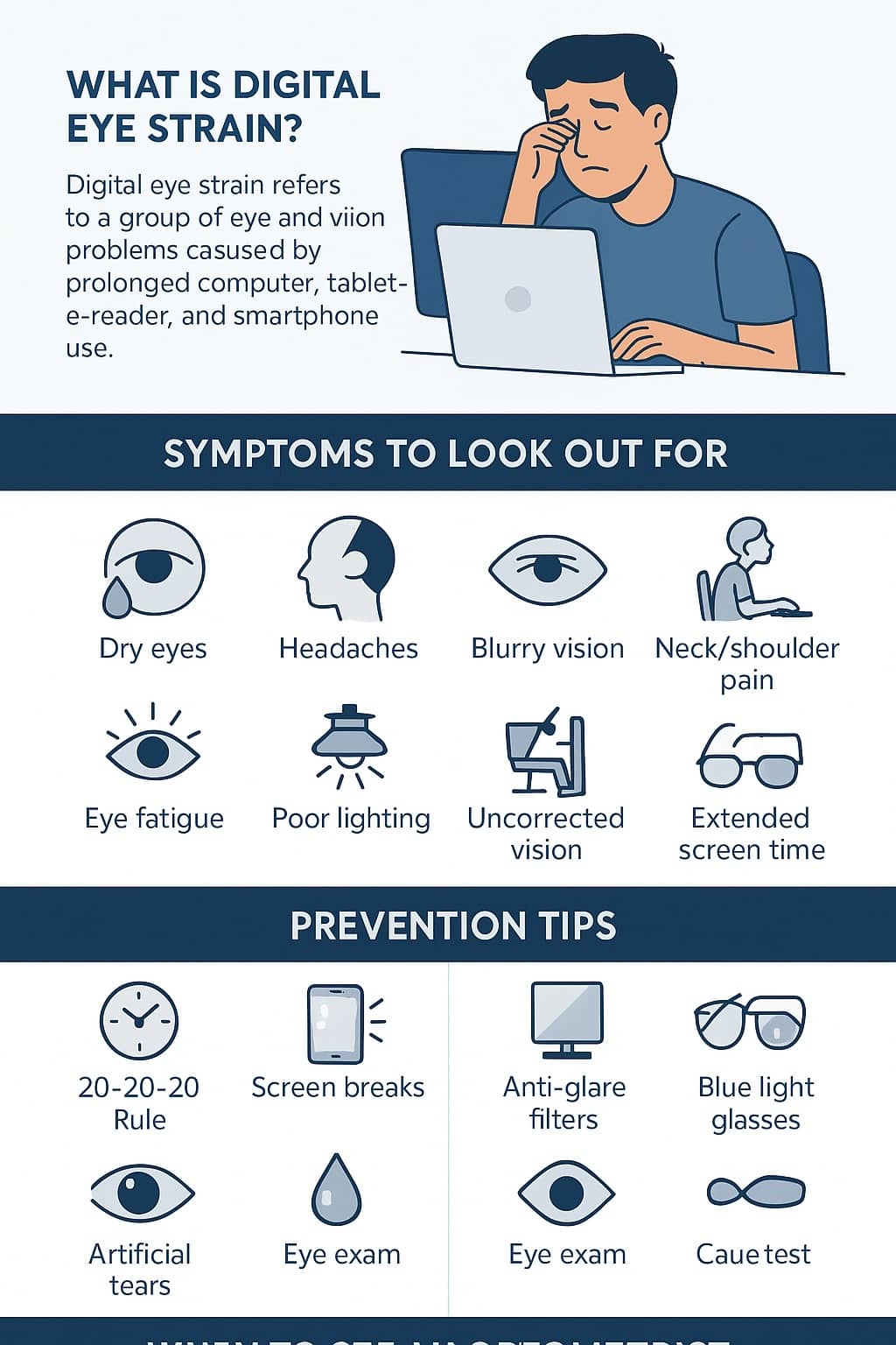 digital eye strain infographic