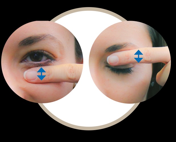 lady giving eye lid massage